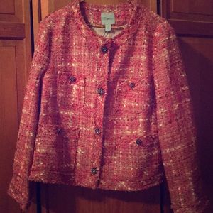 Pink tweed jacket